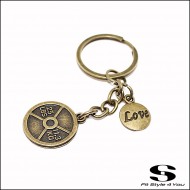 Ключодържател Диск, Кръгла Плочка 'Love'